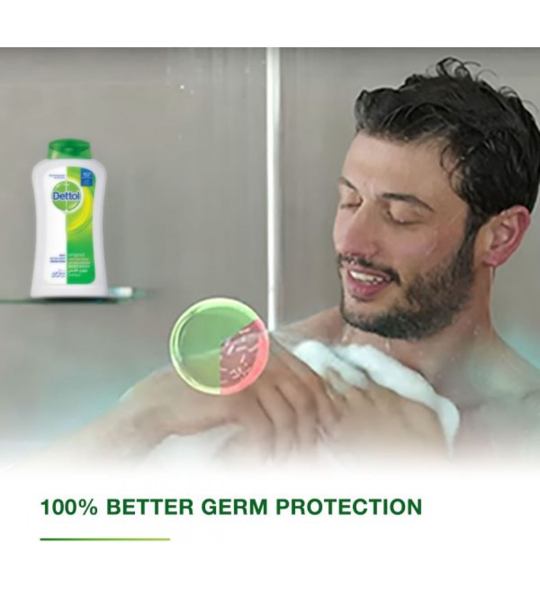 ديتول - غسول للجسم سائل مضاد للبكتيريا ، 250 مل مع نفخة